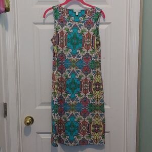 Charter Club sleeveless printed dress Sz S NWOT